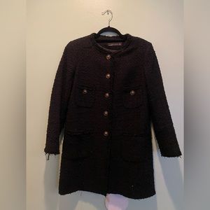 Zara Black Tweed Jacket